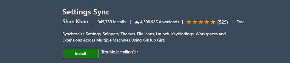 settings sync