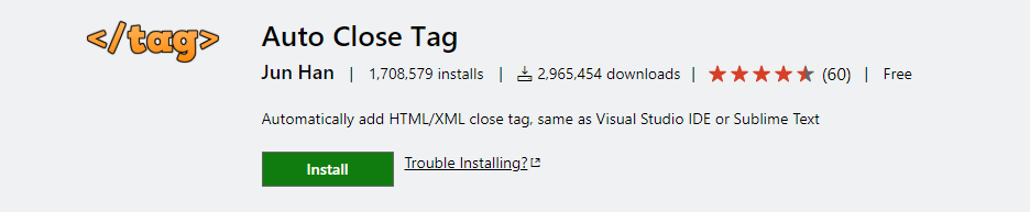 AutoClose Tag