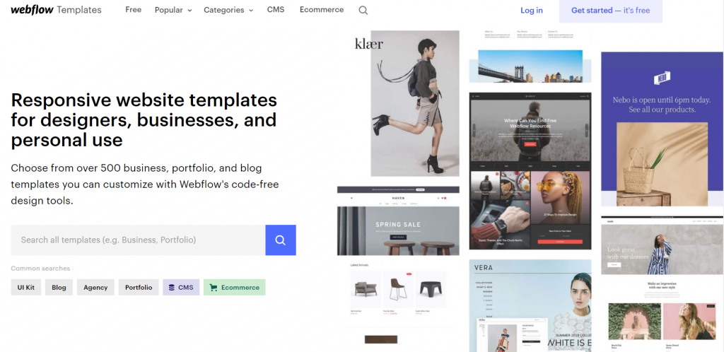 Website Templates for Businesses & Designers