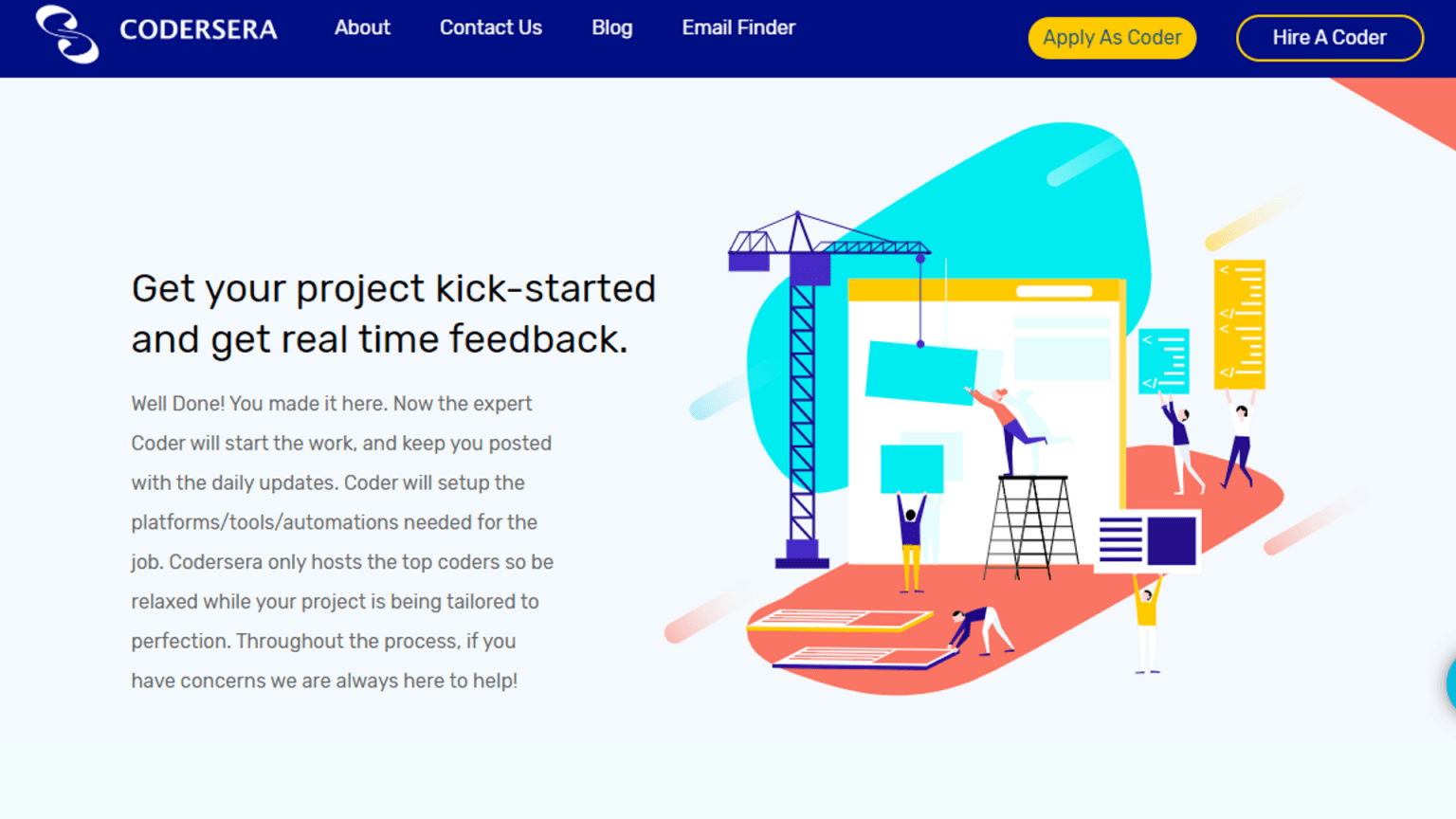 web page of Codersera