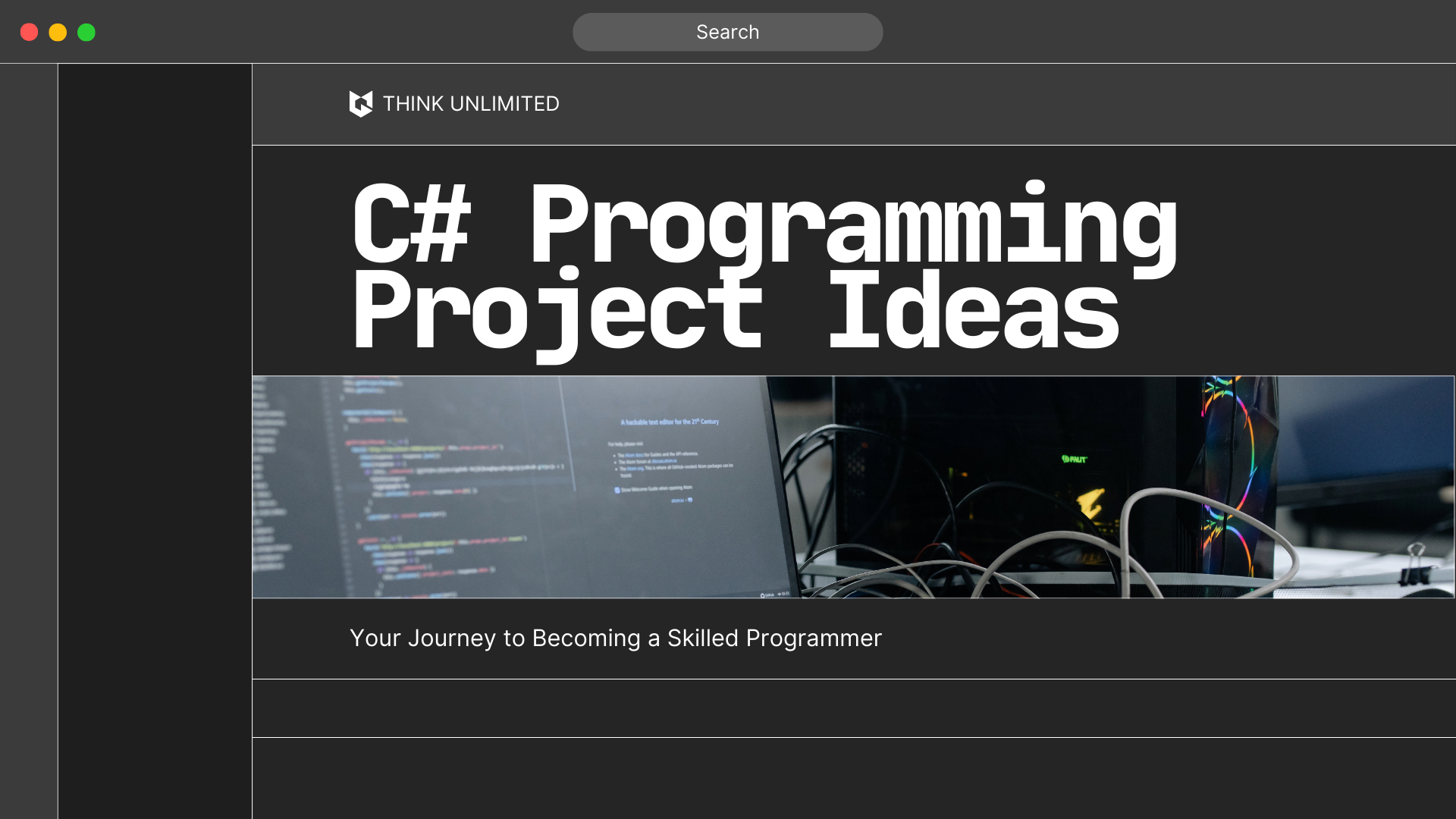 Advanced C# Project Ideas for Portfolio & Practice