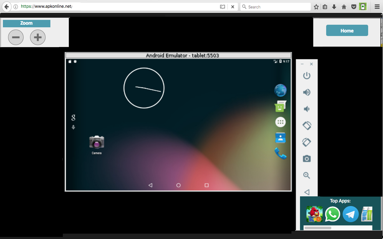 Browser-based Android emulator
